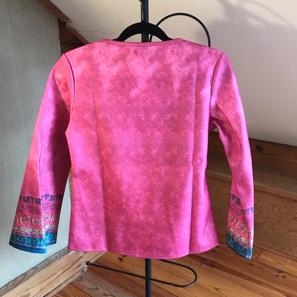 Miss Look Pink Purple Polka Dot Sweater, NWT, S - Picture 5 of 16